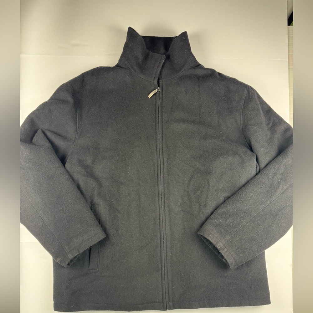 Claiborne outerwear men’s wool full zip jacket size XL